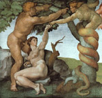 Michelangelo - The Fall from Grace (fragment sufitu kaplicy Sykstyskiej, 1508-12)