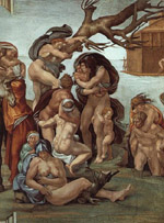 Michelangelo - The Flood (fragment sufitu kaplicy Sykstyskiej, 1508-12)
